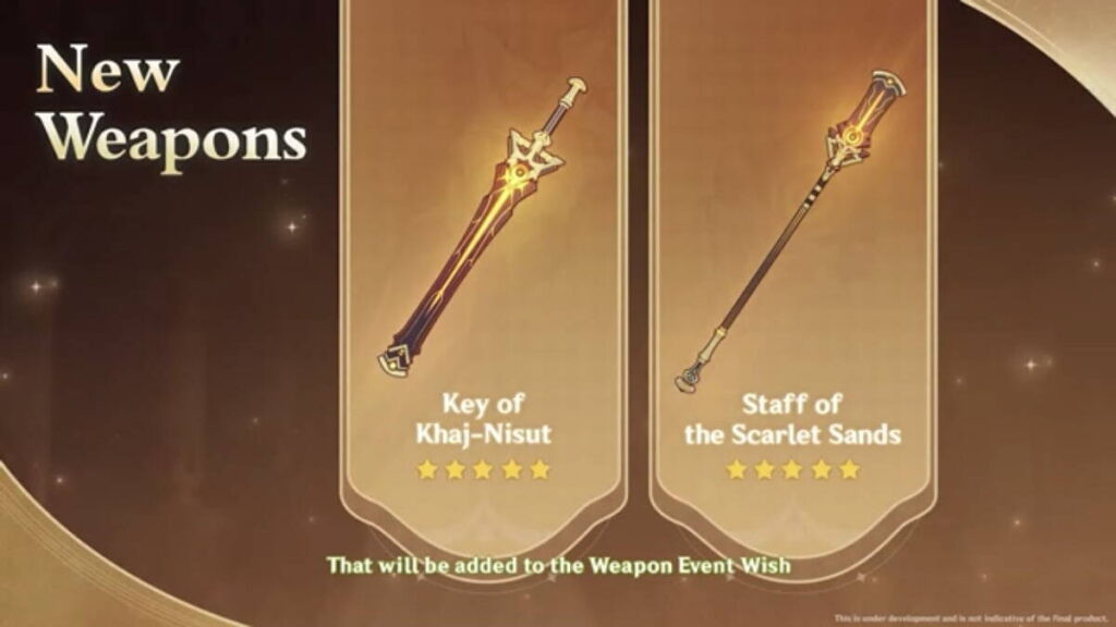 Genshin Impact 3.1 5-Star Weapons