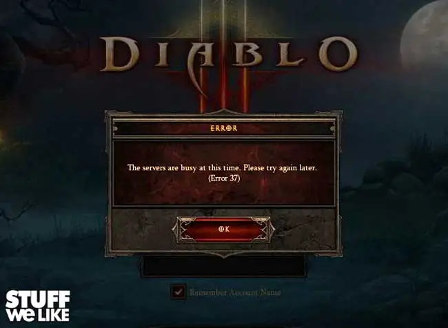 Lỗi Error 37 trong Diablo 3